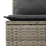 Garden Sofa Set with Cushion 8 pcs Grey Poly Rattan 3347734