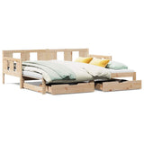Daybed with Trundle and Drawers without Mattress 90x190 cm Single 3302229