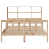 Bookcase Bed without Mattress 140x200 cm Solid Wood Pine 3321704
