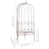 Garden Bench Antique Brown Wrought iron 95 cm Tough 45433