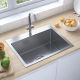 ZNTS Handmade Kitchen Sink Stainless Steel 51510