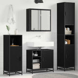 Bathroom Furniture Set 3 pcs Black Oak Engineered Wood 3402362