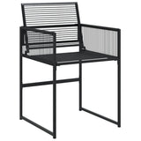 13 Piece Garden Dining Set Black Poly Rattan 3295055
