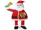 1.8M Lighted Santa Claus Holding Bell Christmas Yard Decorations, Pre-lit Pull Up Santa with 200 79483818