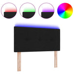 ZNTS LED Headboard Button Tufted Black 90 cm Fabric 3338098