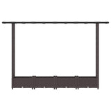 Raised Bed with Trellis and Roof Brown 203 x 40 x 123 cm PP 42032517