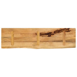 Table Top 110x30x3.8 cm Live Edge Solid Wood Rough Mango 370385