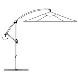 Cantilever Garden Parasol 3 m Green 42200