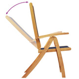 Folding Garden Chairs 4 pcs Solid Wood Acacia and Textilene 3279241