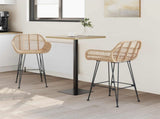 Bar Chair 2 pcs 55 x 52 x 92 cm Rattan and Iron 42011552