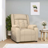 Recliner Chair Cream Fabric 348117