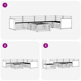 Outdoor Sofa Set 6 pcs Natural Solid Acacia Wood 3383382