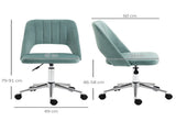 Mid Back Office Chair Velvet Fabric Swivel Scallop Shape Computer Desk Chair for Home Study Bedroom T3398P328243