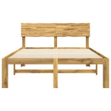 Double Bed Frame with Headboard ROSTOCK White 135 x 190 cm 903364