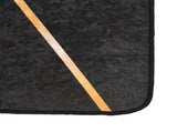 Rug Washable Black and Gold 160x230 cm Anti Slip 136618