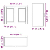 Kitchen Wall Cabinet Porto Smoked Oak Engineered Wood 854072
