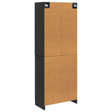 Cabinet Set 2 pcs Black Engineered Wood 3416944