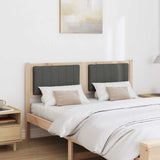 Upholstered Headboard Brown 140 cm Solid Pine Wood 879065
