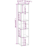 809044 Corner Cabinet White 33x33x164,5 cm Engineered Wood