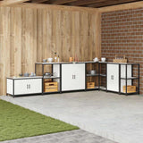 Kitchen Storage HATTEM White 90 x 50 x 53 cm Steel 874997
