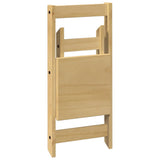 Dining Chairs Foldable 4 pcs Corona Wax Brown Solid Wood Pine 4013434