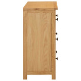 Chest of Drawers 80x35x75 cm Solid Oak Wood 289197