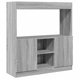 Highboard Grey Sonoma 92x33x100 cm Engineered Wood 855129