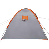 Family Tent Dome 8-Person Grey and Orange Waterproof 4009430