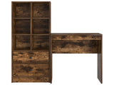 Desk with Drawer with Shelf with Storage 2 pcs Smoked Oak 3337301