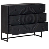 Drawer Cabinet with Drawer Black 75 x 30 x 65 cm 42020084