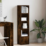 Bookcase Smoked Oak 31x24x127 cm Engineered Wood 860350