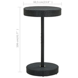 Garden Table Black PE rattan, Powder-coated steel Counter Height 45856