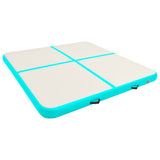 Inflatable Gymnastics Mat with Pump 200x200x20 cm PVC Green 92702