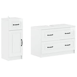 2 Piece Bathroom Cabinet Set UTRECHT High Gloss White 3417733