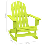 Garden Adirondack Rocking Chair Solid Fir Wood Green 315886