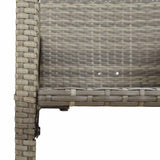 Garden Bar Stools 2 pcs Grey Poly Rattan 368704