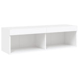 TV Cabinet with LED Lights White 100x30x30 cm 837155