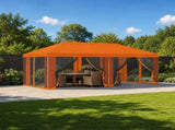 Gazebo Cover with Sidewalls 6 x 3 m Orange Polyester 190 900418