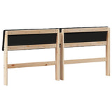 Upholstered Headboard Black 180 cm Solid Pine Wood 879216