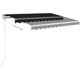Manual Retractable Awning with LED 3x2.5 m Anthracite 3069904