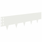 Lawn Edging 10 pcs 100 x 25 cm Steel White 8008605