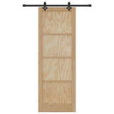 Sliding Door ORKDAL Brown 83 x 232 cm Solid Pine Wood 3333620
