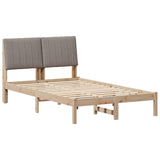 Bed Frame with Headboard Brown 120 x 200 cm Solid Pine Wood 878892