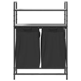 Laundry Basket 2 Compartments with Shelves Grey Sonoma 859088