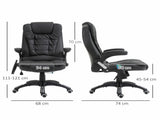 6-Point Massage Office with Seat Heated for Home Office, PU Leather High Back Executive Desk T3398P328214