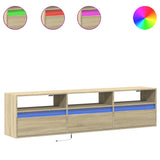 TV Wall Cabinet with LED Sonoma Oak 180x31x45 cm 3307942