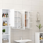 Bathroom Mirror Cabinet White 80x20.5x64 cm Engineered Wood 802606