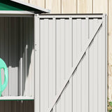 Garden Shed Green 116x45x175 cm Galvanised Steel 46301