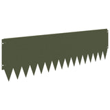 Lawn Edging 10 pcs 103 x 30 cm Steel Olive Green 8008412