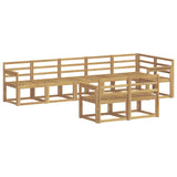 Outdoor Sofa Set 8 pcs White Solid Acacia Wood 3387793